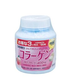 Viên ngậm bổ sung Collagen Orihiro vị Đào 180 viên