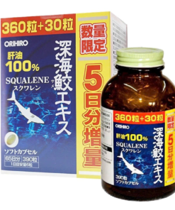 Viên Uống Sụn Vi Cá Mập Orihiro Squalene 390 Viên – Hỗ Trợ Xương Khớp, Tăng Cường Sức Khỏe