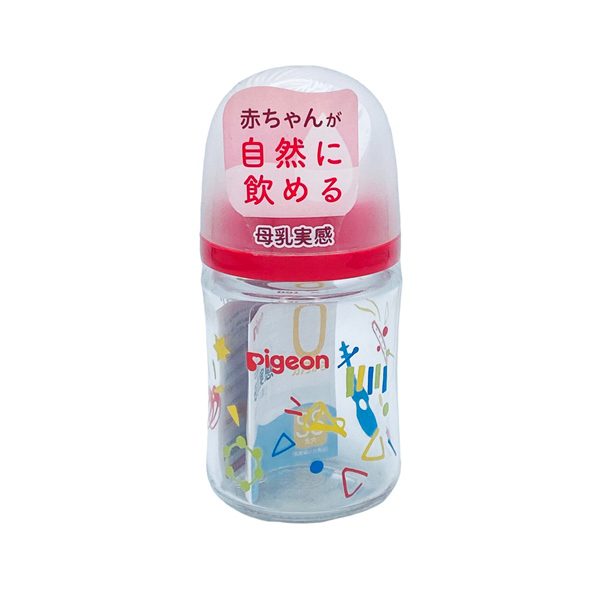 Binh Sua Pigeon Thuy Tinh 160Ml Mau Do An Toan Cho Be