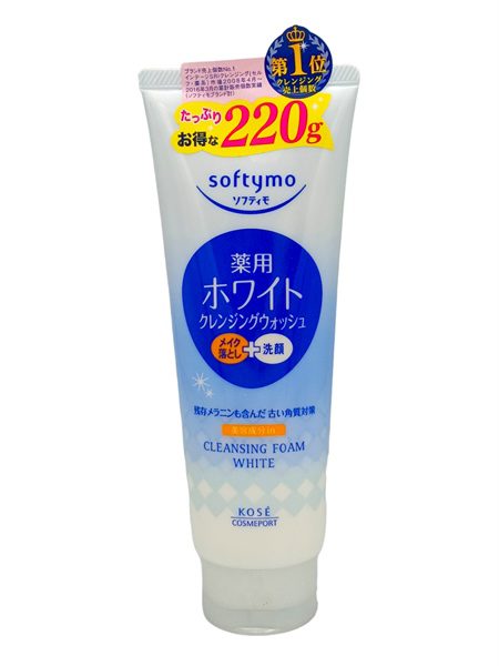 Kose Softymo White 220G Sua Rua Mat Duong Trang Da Hieu Qua