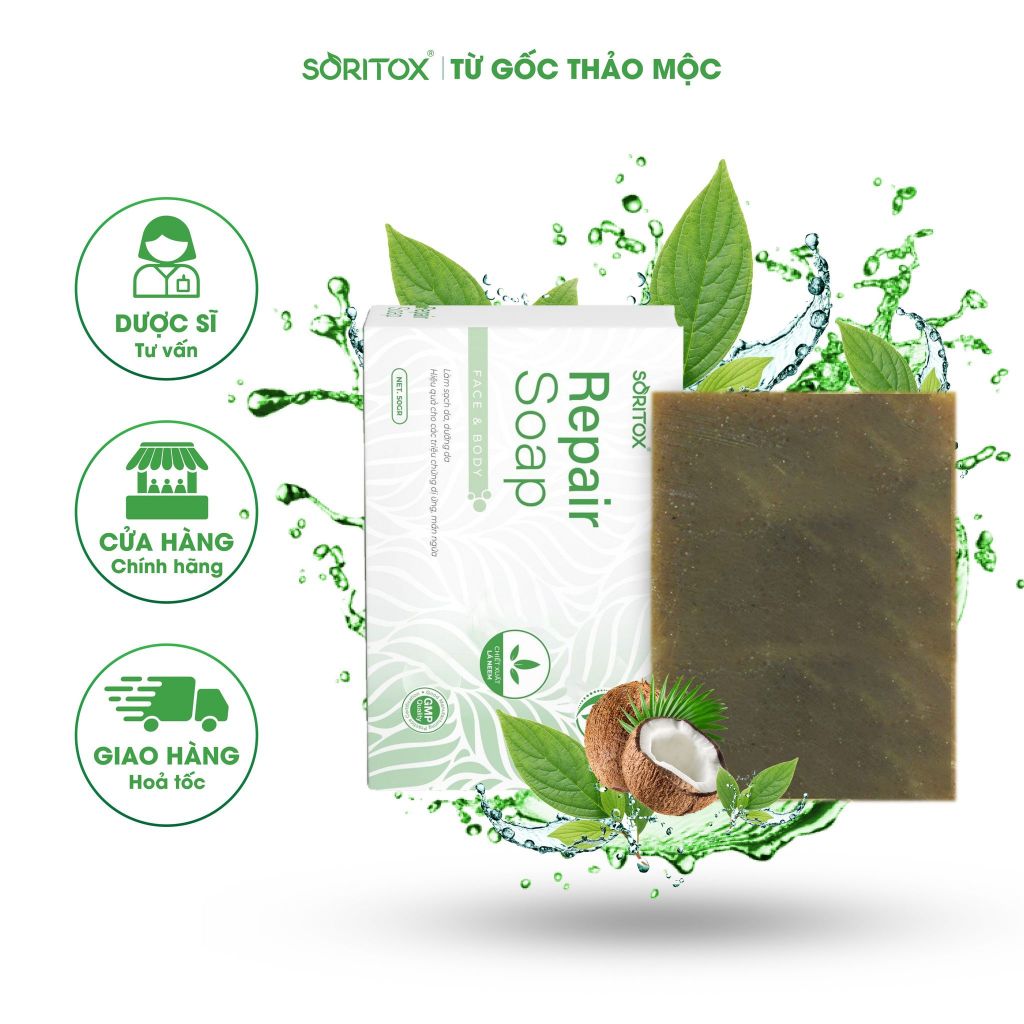 Soritox Soap La Neem Cham Soc Da Nhay Cam Sang Min