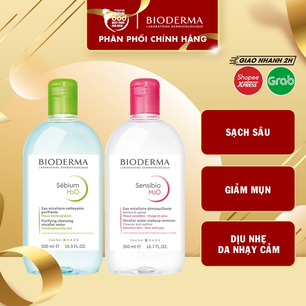 Nuoc Tay Trang Bioderma Cho Da Dau Mun Nhay Cam 500Ml