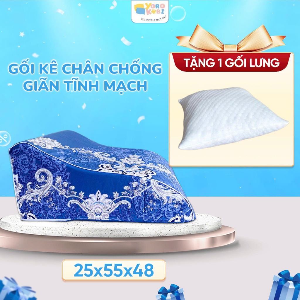 Gối Kê Chân Giãn Tĩnh Mạch Yorokobi Cao 25Cm&Amp;28Cm – Hỗ Trợ Lưu Thông Máu