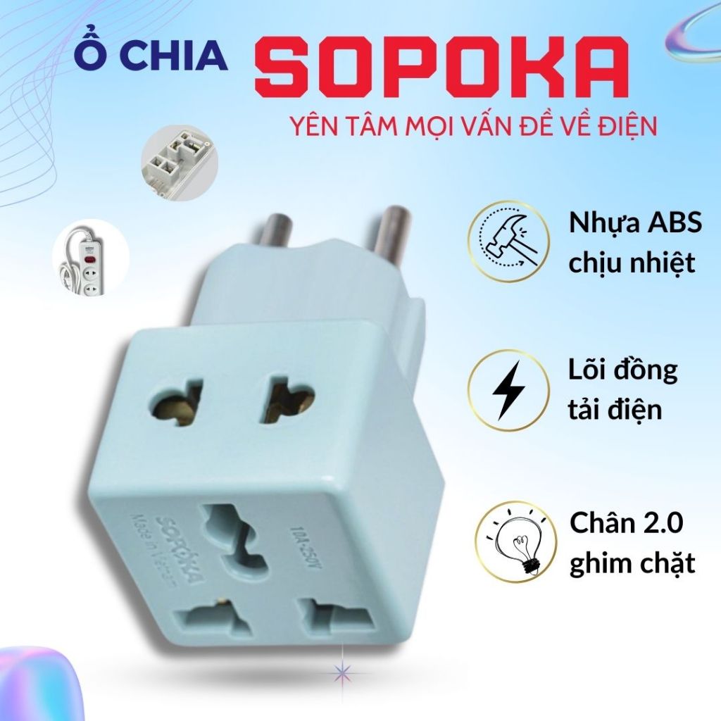 Ổ Cắm Điện Sopoka 4 Cổng