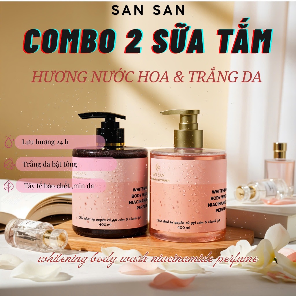 Sữa Tắm Dưỡng Trắng Da San San Niacinamide