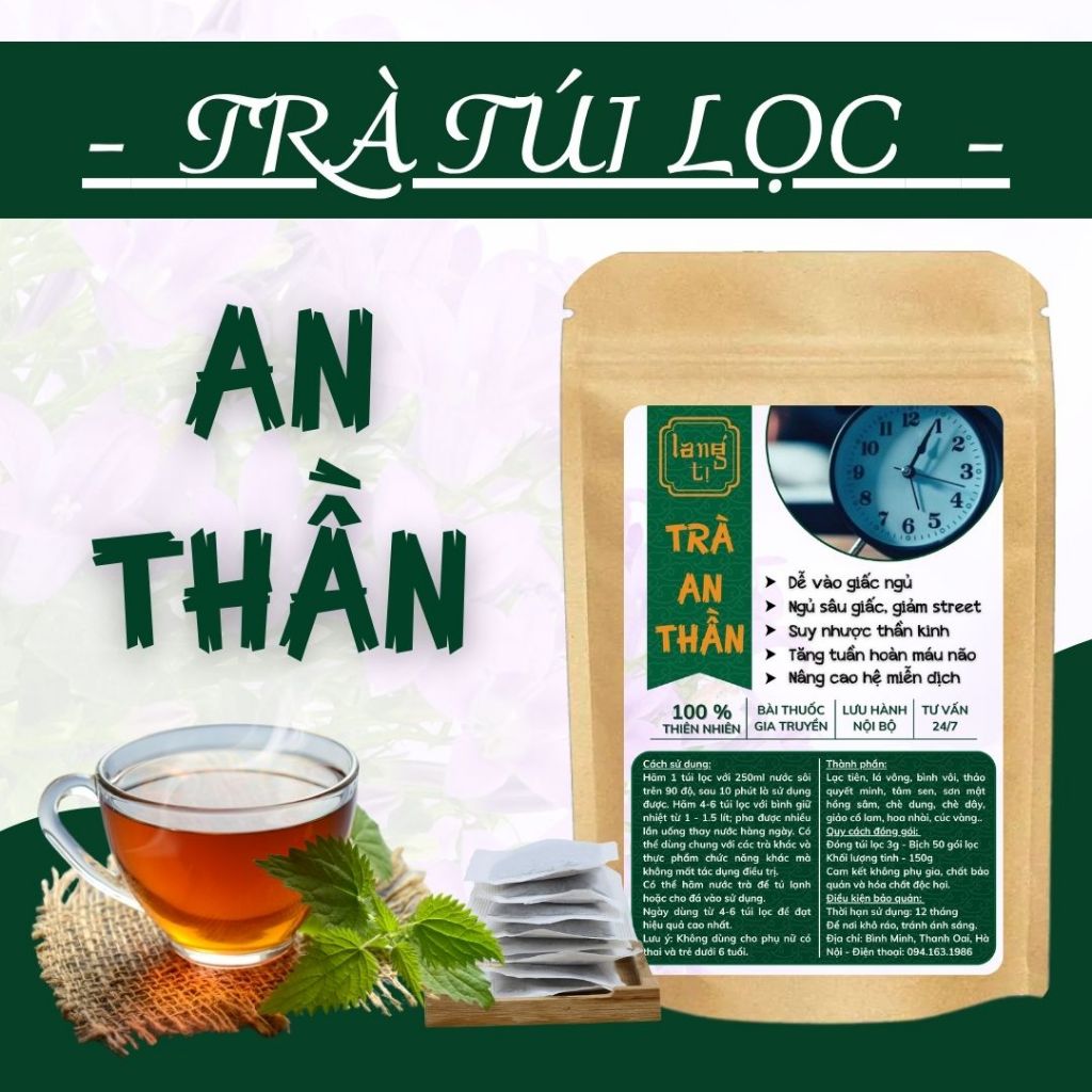 Trà An Thần Ngủ Ngon Cụ Lang Tị Mất Ngủ