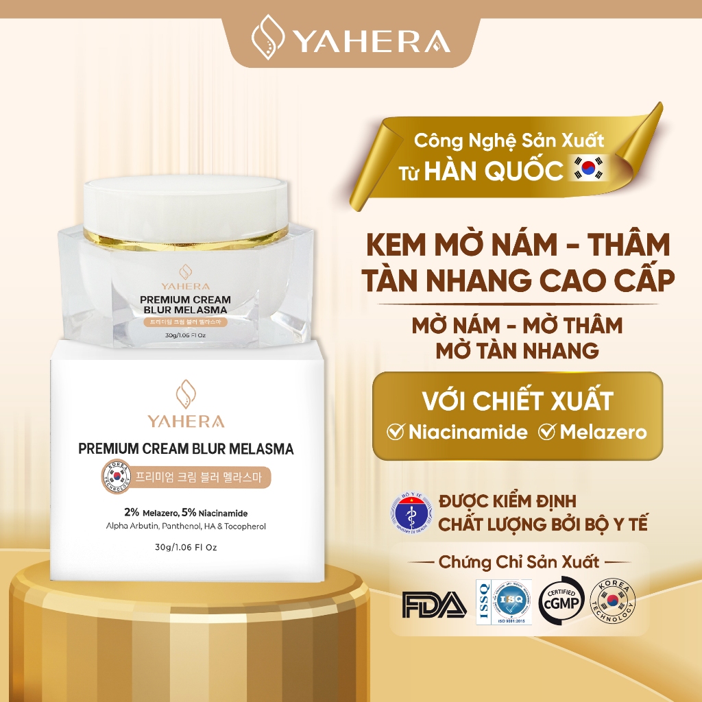 Kem Mờ Nám Tàn Nhang Yahera Premium Cream Blur Melasma Mờ Nám Tàn Nhang Chống Lão Hoá Phục Hồi Da Gi