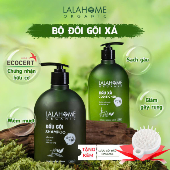 Bộ Đôi Dầu Gội Xả Lalahome Ngăn Ngừa Gàu
