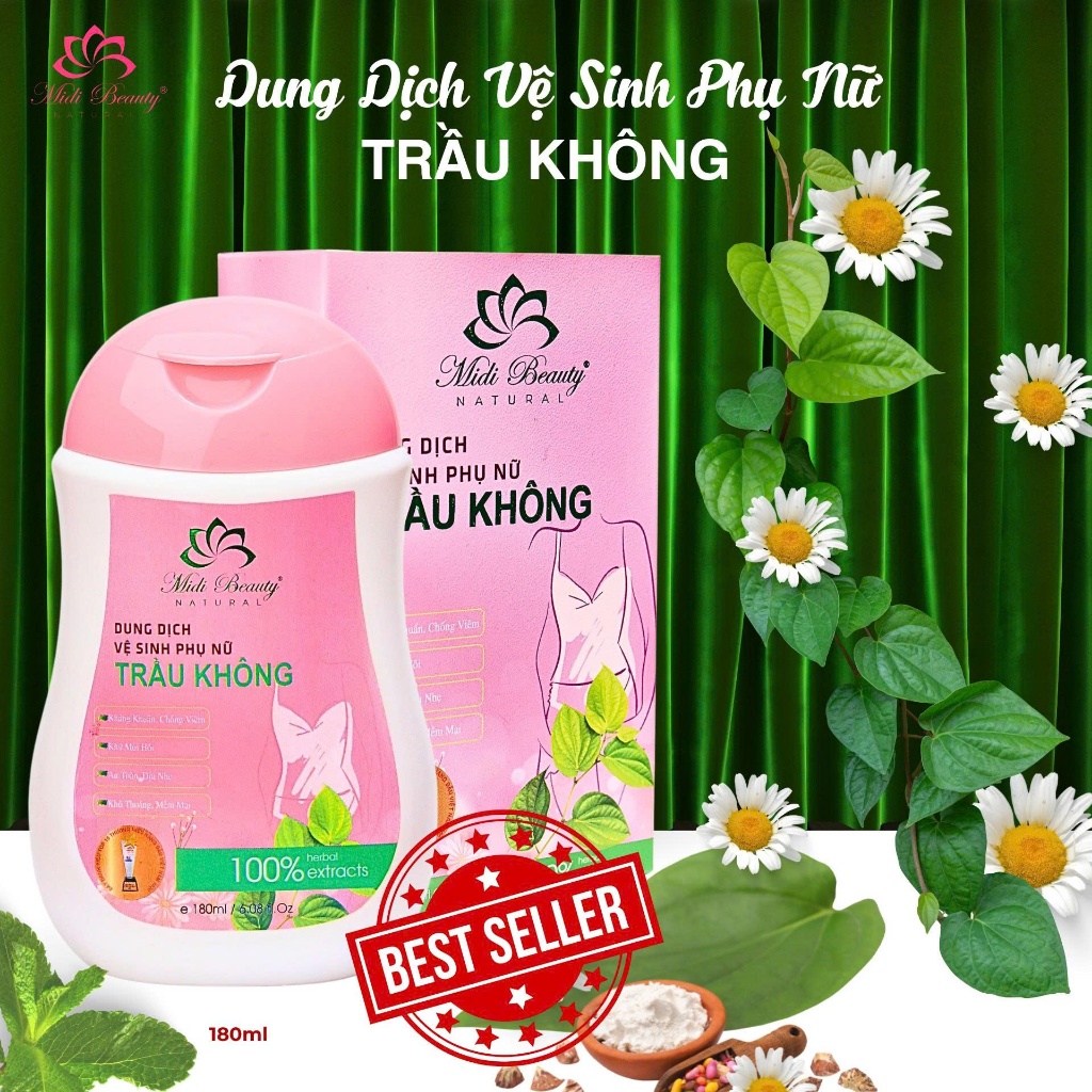 Dung Dịch Vệ Sinh Phụ Nữ Trầu Không 180Ml: Làm Sạch