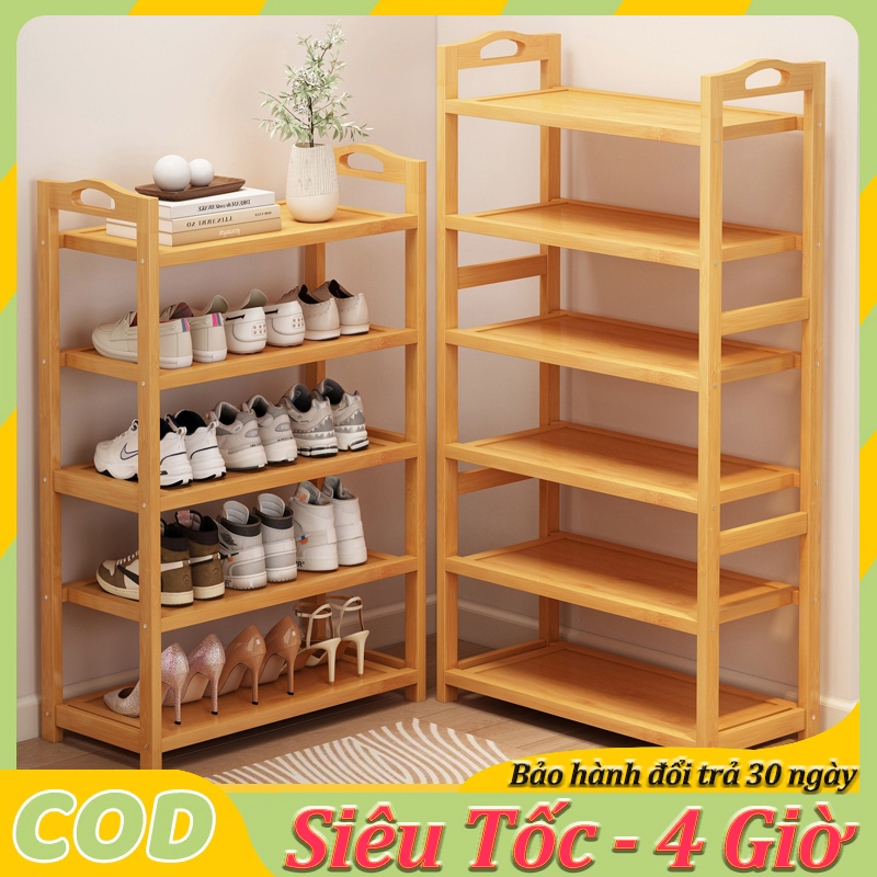 Kệ Giày Tre Giá Để Giày Bằng Gỗ Nhiều Tầng Để Chống Ẩm Mốc Chịu Tải Trọng Lớn Tủ Giày​ Thông Minh​