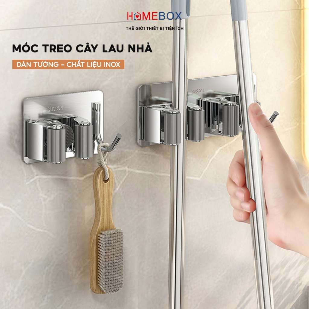 Móc Treo Cây Lau Nhà Đa Năng Keo Dán Chịu Lực Cao Cấp