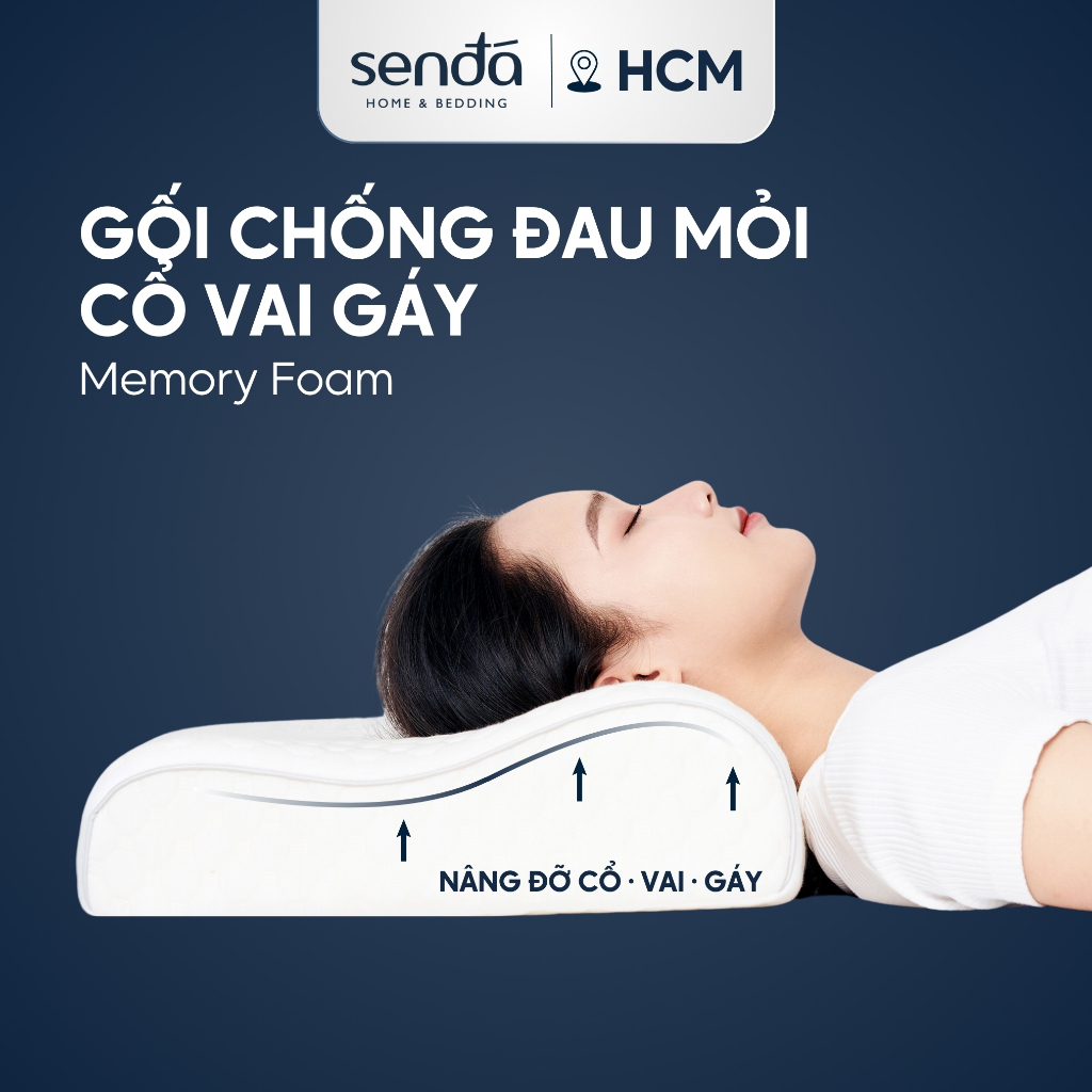 Gối Cao Su Non Chống Đau Mỏi Cổ Vai Gáy Sen Đá Bedding