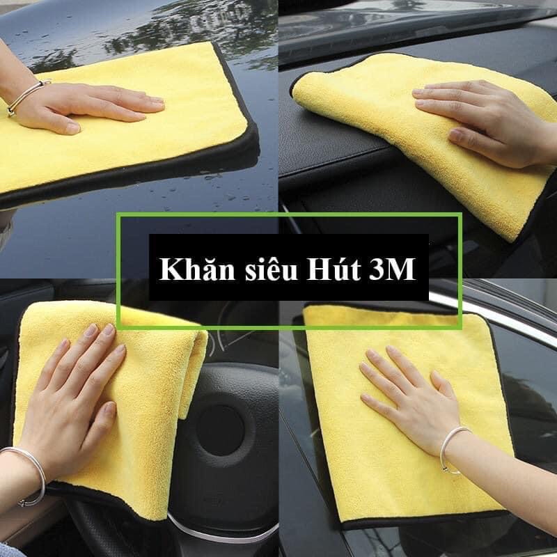 Khăn Lau Xe Hơi Chuyên Dụng Microfiber 2 Lớp Không Rụng Lông