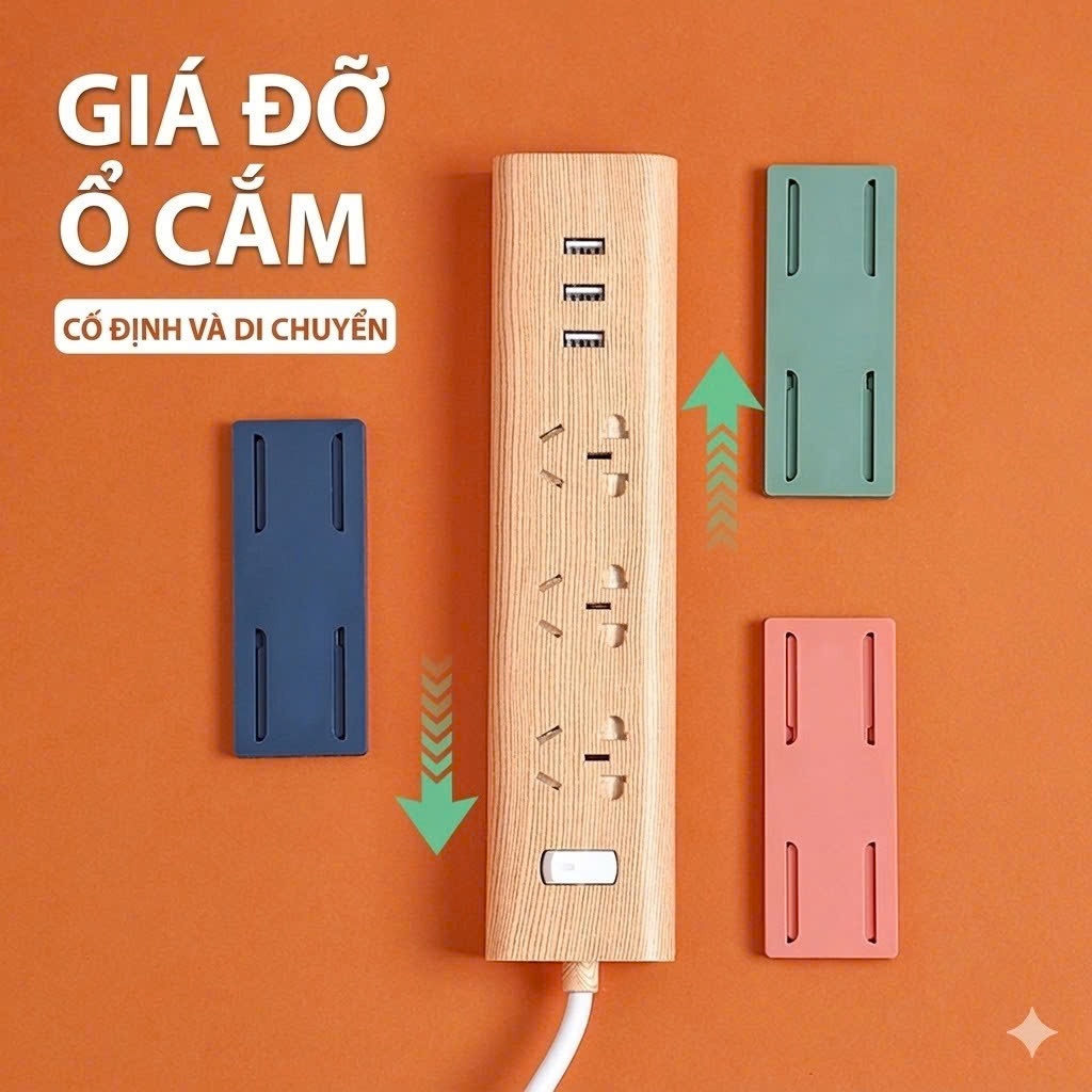Miếng Dán Tường Treo Ổ Cắm Điện