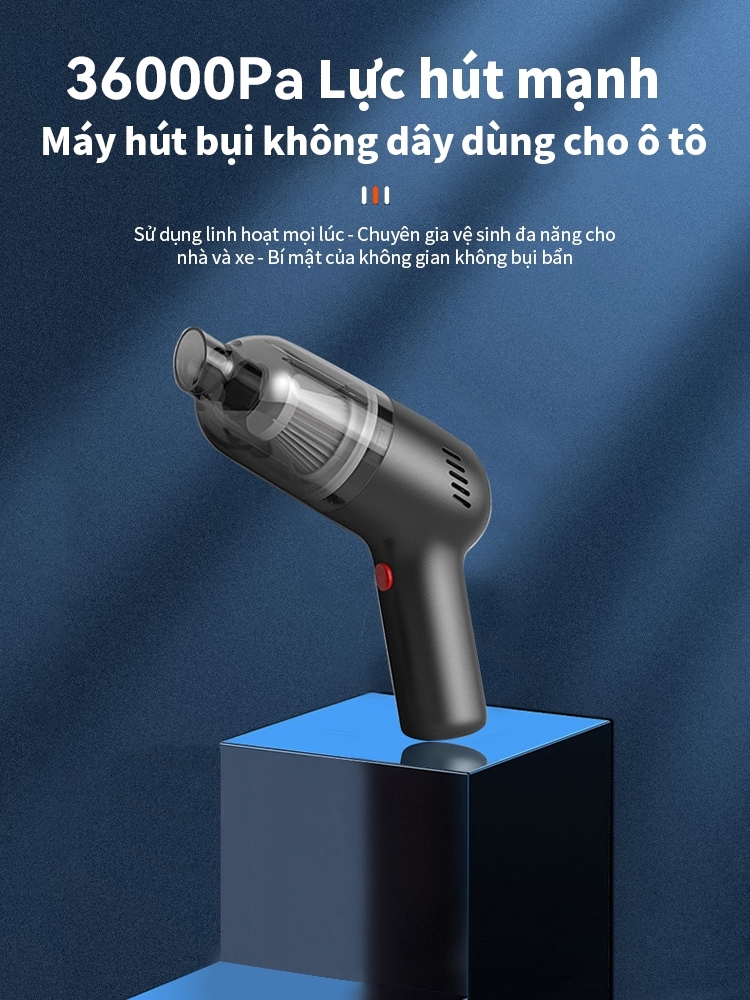 Máy Hút Bụi Cầm Tay Mini Không Dây Icon - Lực Hút 36000Pa