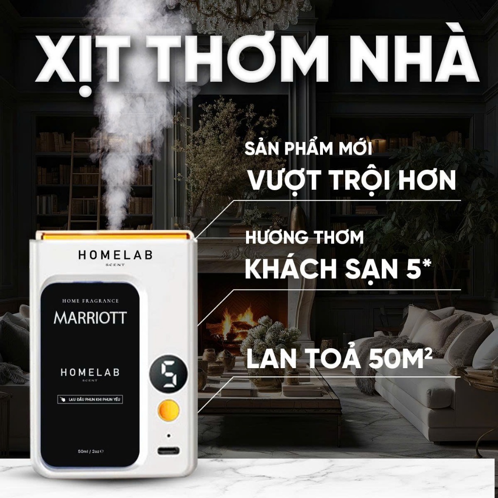 Máy Xịt Hương Thơm Ks Jw Marriot Phù Hợp Phòng Nhỏ 10M2 30M2