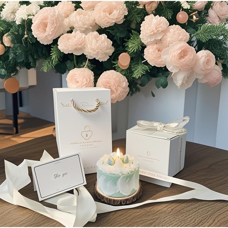 Nến Thơm Quà Tặng Nến Thơm Bánh Set Quà Cao Cấp Hỗ Trợ Giấc Ngủ An Thần Nến Không Khói Phòng