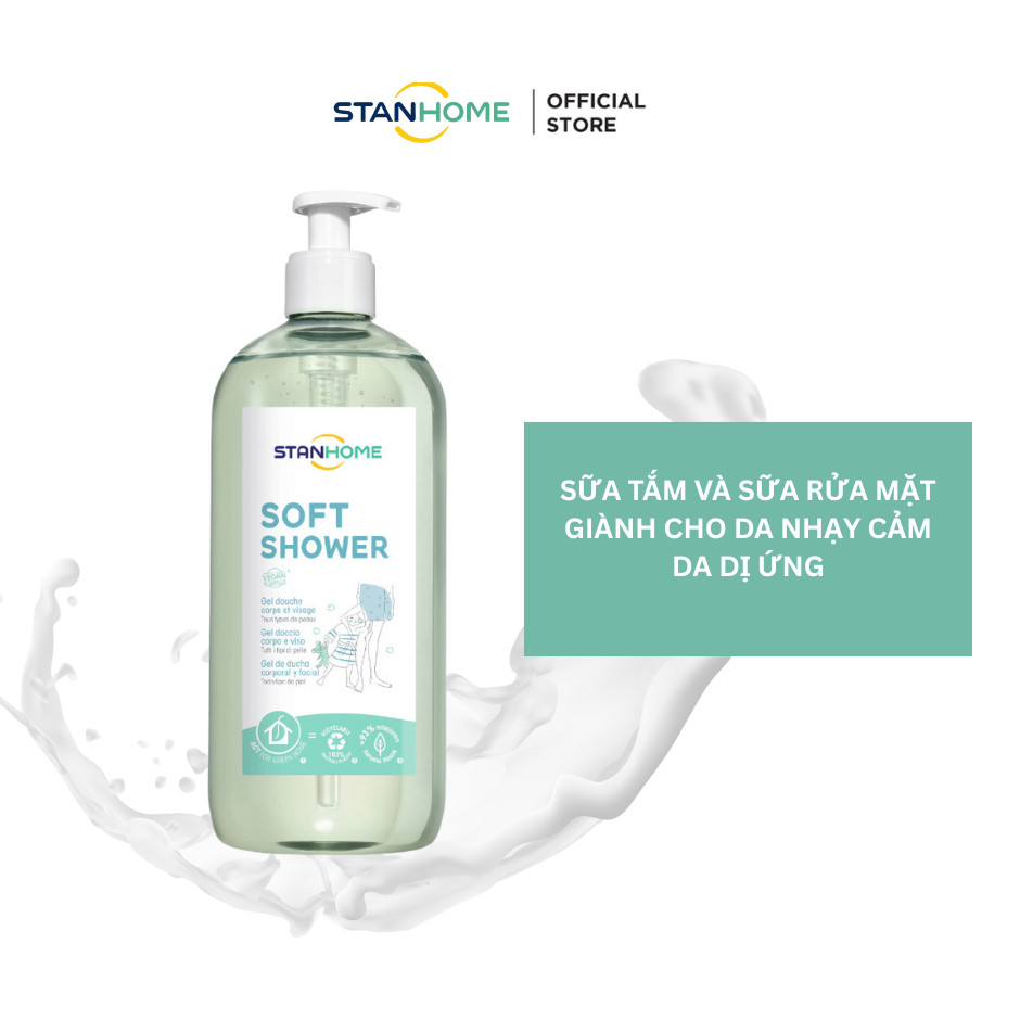 Sữa Tắm Stanhome 740Ml Soft Shower – Sữa Tắm Cho Da Khô Ngứa Nhạy Cảm