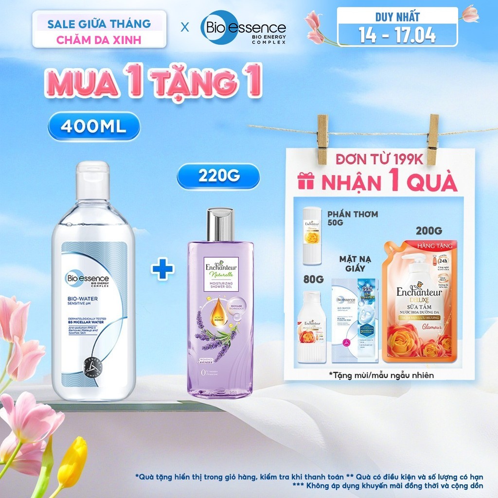 [Tặng Sữa Tắm 220G] Nước Tẩy Trang Ẩm Mượt Mịn Màng Phù Hợp Cho Da Nhạy Cảm Bioessence Biowater Mice