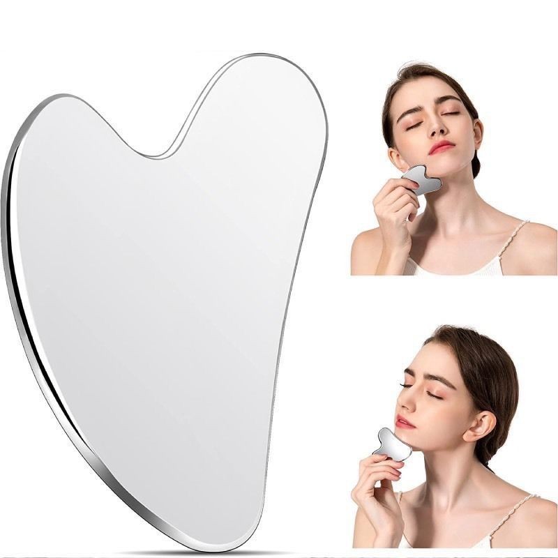 Bảng Cạo Bằng Thép Không Gỉ Gua Sha Công Cụ Nâng Cơ Mặt Làm Săn Chắc Da Mát Xa Mặt Làm Đẹp Máy Mát X