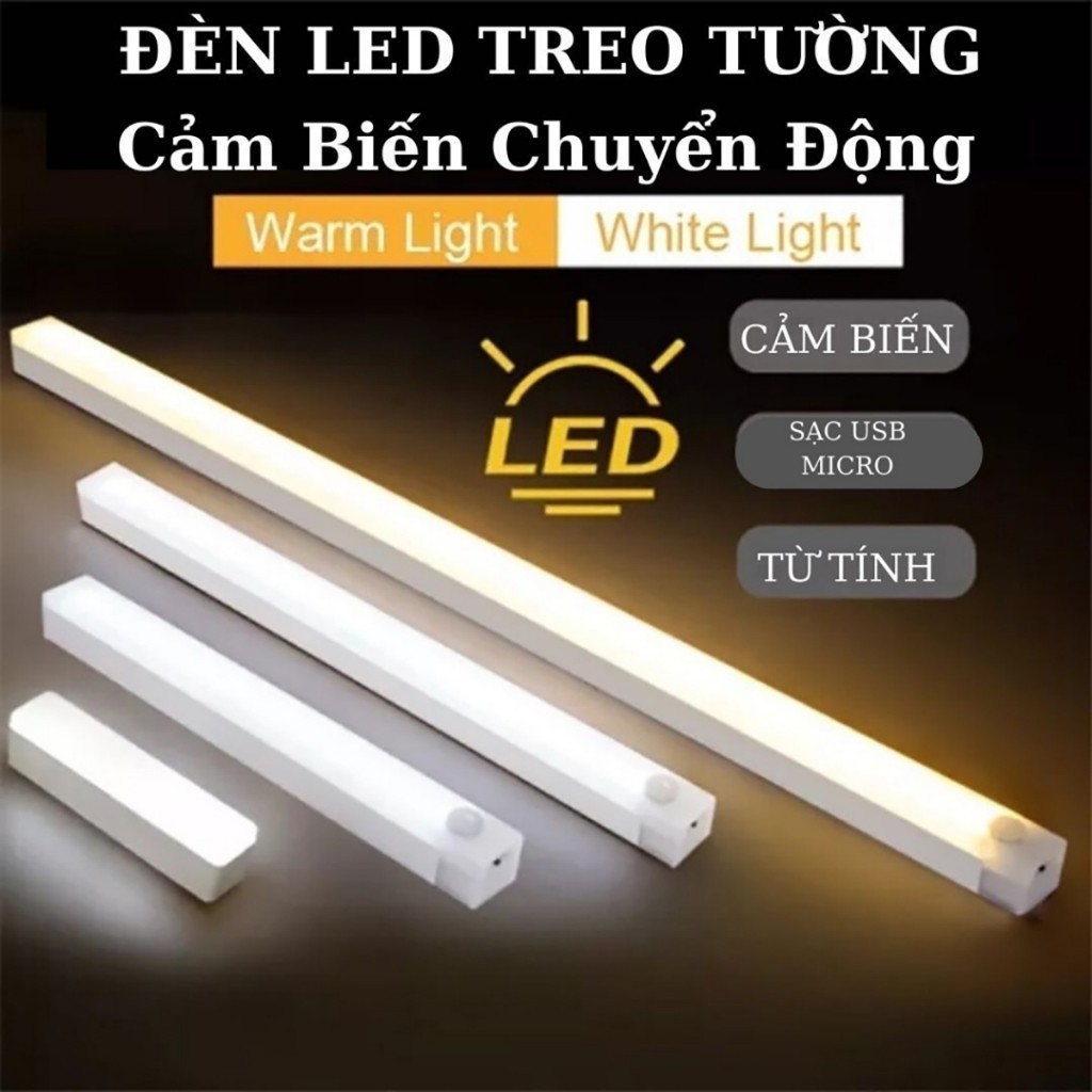 Đèn Led Cảm Biến Chuyển Động Đèn Ngủ Không Dây Cổng Sạc Usb Gắn Tường Tủ Bếp Nhà Vệ Sinh Cầu Thang O