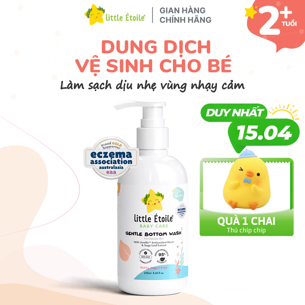 Dung Dịch Vệ Sinh Little Étoile Baby Care Úc Làm Sạch Dịu Nhẹ Vùng Nhạy Cảm Cho Bé Từ 2 Tuổi