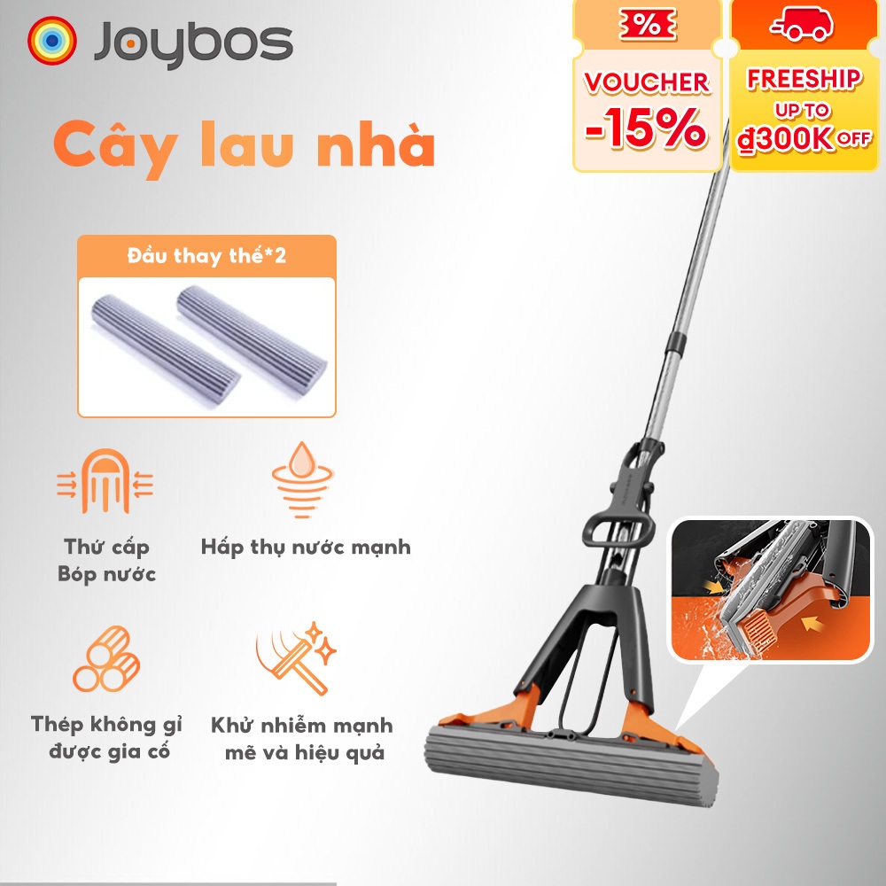 Joybos® Cây Lau Nhà Tự Vắt Thông Minh Bằng Xốp Cao Su Non Siêu Hút Nước Chăm Sóc Gia Đình