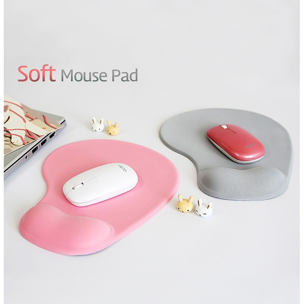 Lót Chuột Trơn Có Kê Tay Bàn Phím Đệm Silicon Tiện Dụng Bàn Di Chuột Có Đệm Tay (Chống Mỏi