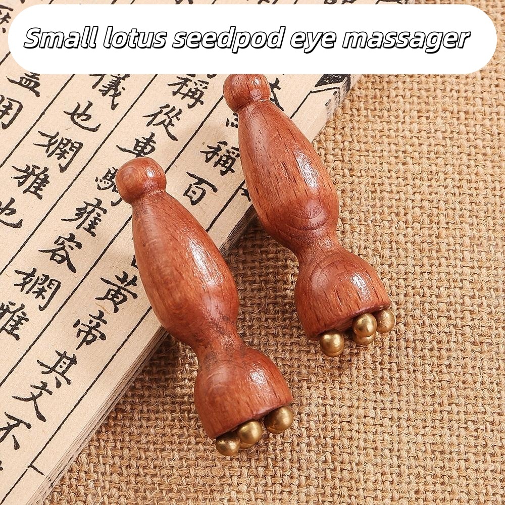 Máy Mát Xa Mắt Gua Sha Brass Lotus Pod Máy Mát Xa Mắt Bằng Gỗ Để Giảm Nếp Nhăn Mặt Nhẹ Nhàng Được Sử