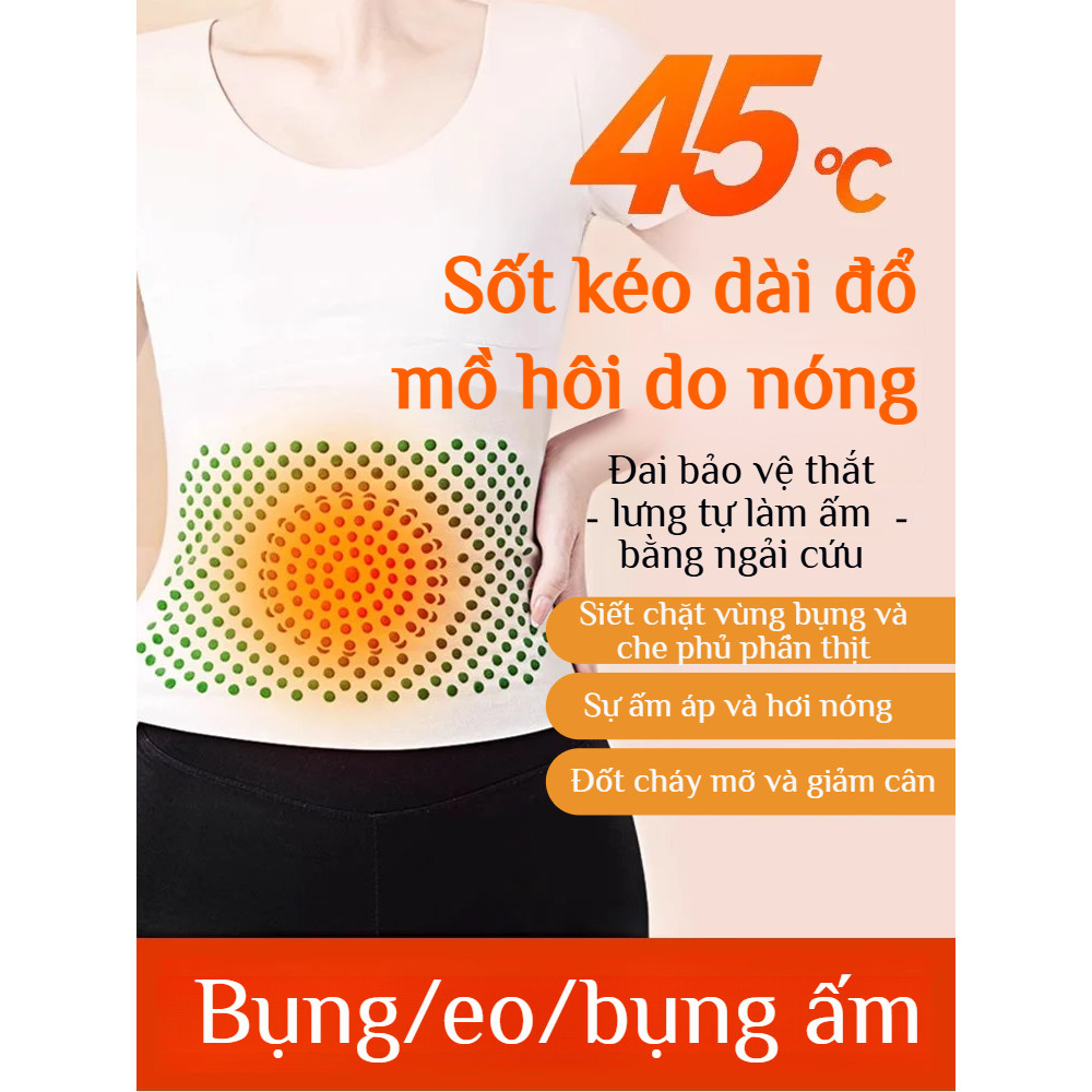 【Giữ Ấm/Co Giãn/Thoáng Khí】Đai Lưng Giữ Nhiệt Ngải Cứuhỗ Trợ Thắt Lưng/Đai Giữ Ấm Bụng&Amp;Thắt Lưng Chư