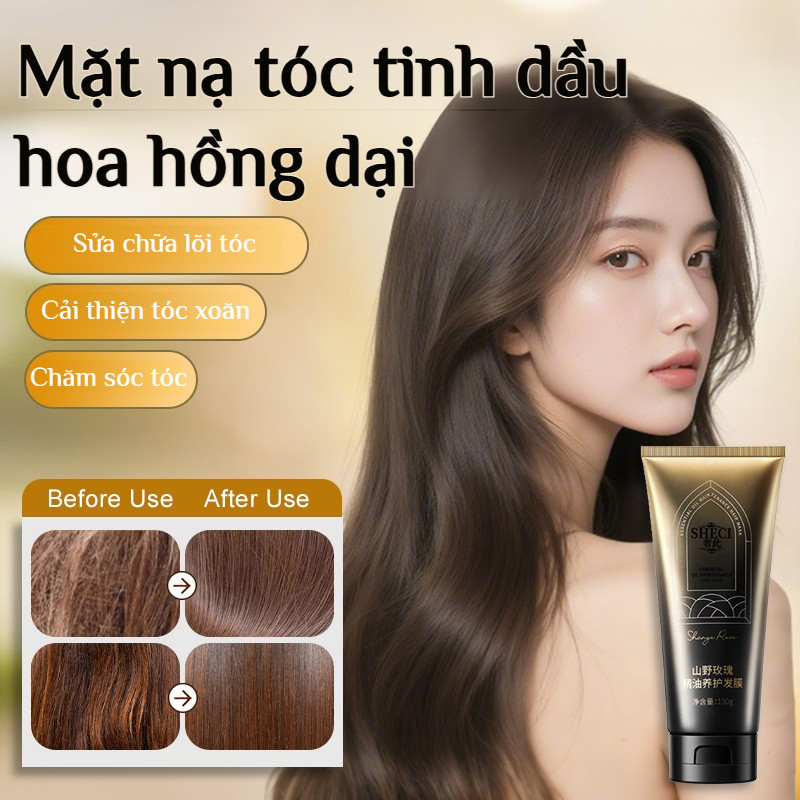 🌹Tinh Dầu Hoa Hồng/Dưỡng Tóc Sâu🌿Mặt Nạ Dưỡng Tóc Tinh Dầu Hoa Hồng Tự Nhiên/Dầu Xả Mềm Mượt Tóc/D